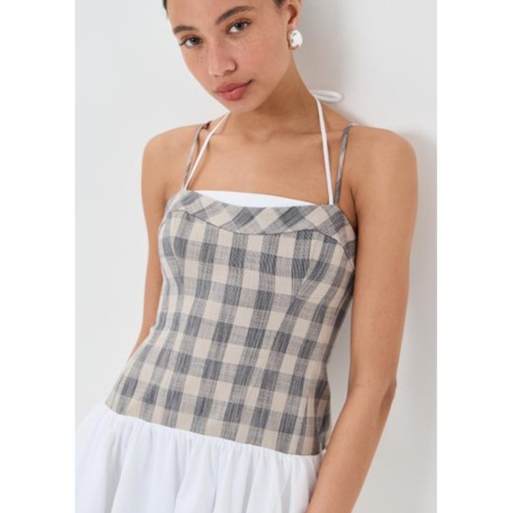 Pfeiffer Checked Bustier Midi-Dress - Picture 2 of 6